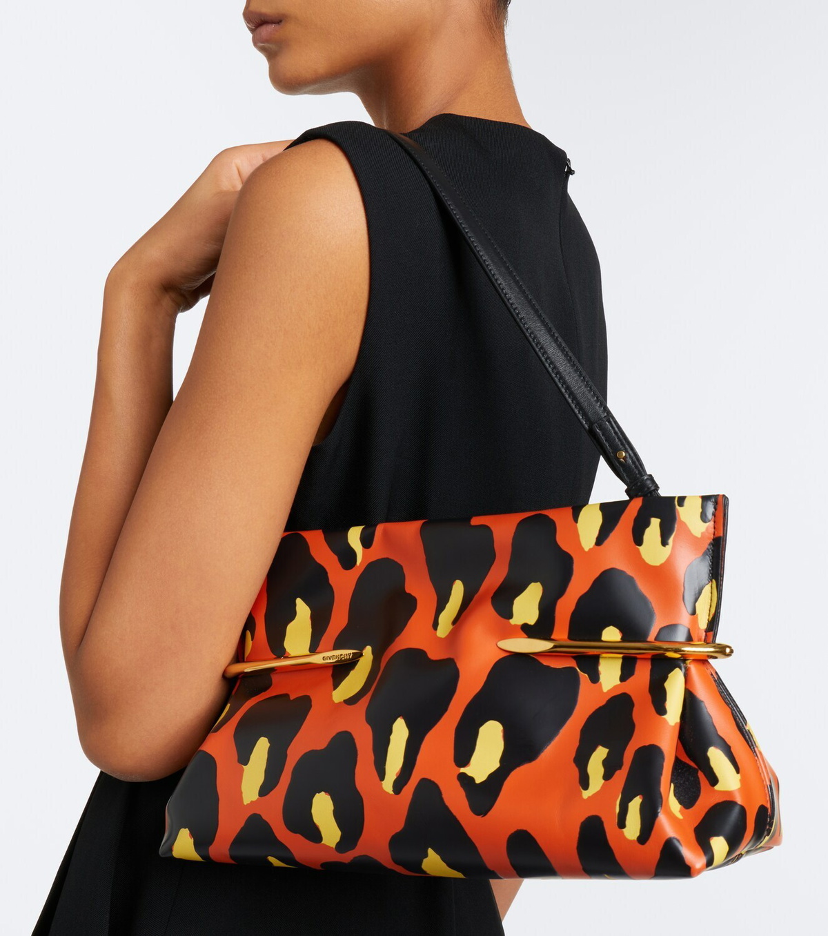 Givenchy Pinch Soft leopard-print leather clutch