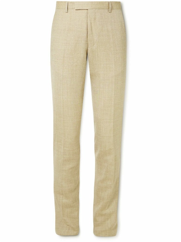 Photo: Mr P. - Straight-Leg Wool, Silk and Linen-Blend Trousers - Neutrals