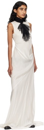 Ann Demeulemeester Off-White Leah Long Asymmetric Sleeveless Maxi Dress