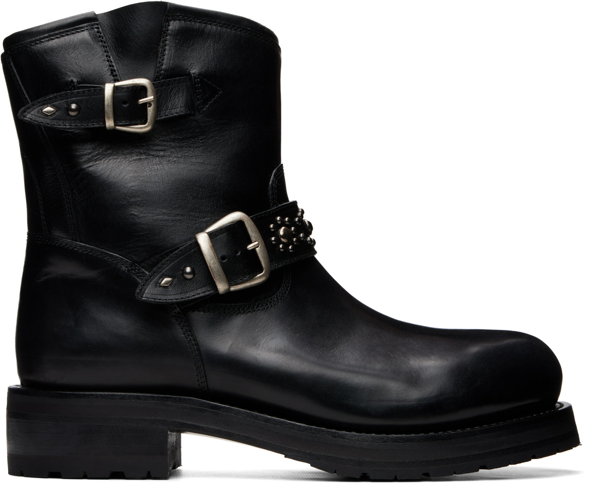 Second/Layer Black 8 Rider Boots