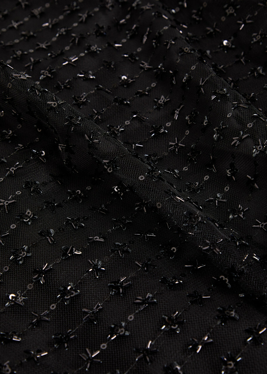 Staud Albee Sequin-embellished Maxi Dress Black