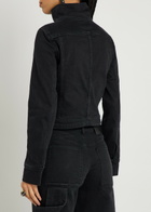 Courrèges Reedition Logo Stretch-denim Jacket Black