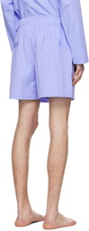 Tekla Blue Striped Pyjama Shorts