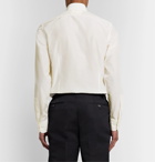 TOM FORD - Cream Slim-Fit Grandad-Collar Cotton and Silk-Blend Shirt - Neutrals