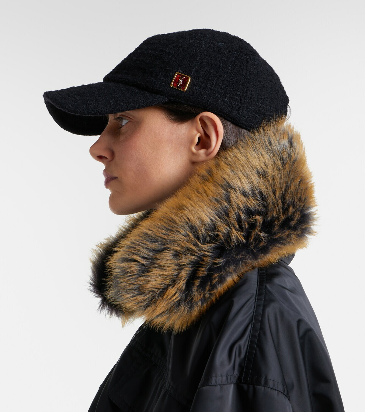 Saint Laurent Wool tweed baseball cap