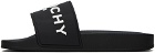 Givenchy Black Logo Pool Slides