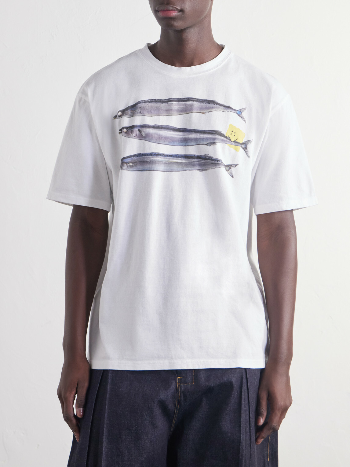 KAPITAL - Printed Cotton-Jersey T-Shirt - White