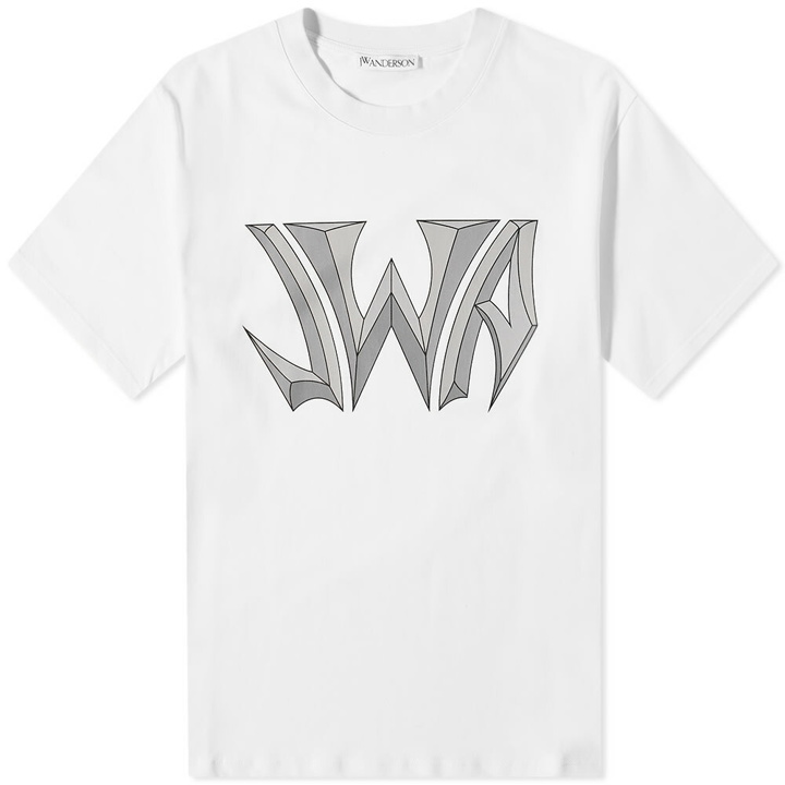 Photo: JW Anderson Men's Gothic Logo Oversized T-Shirt in White