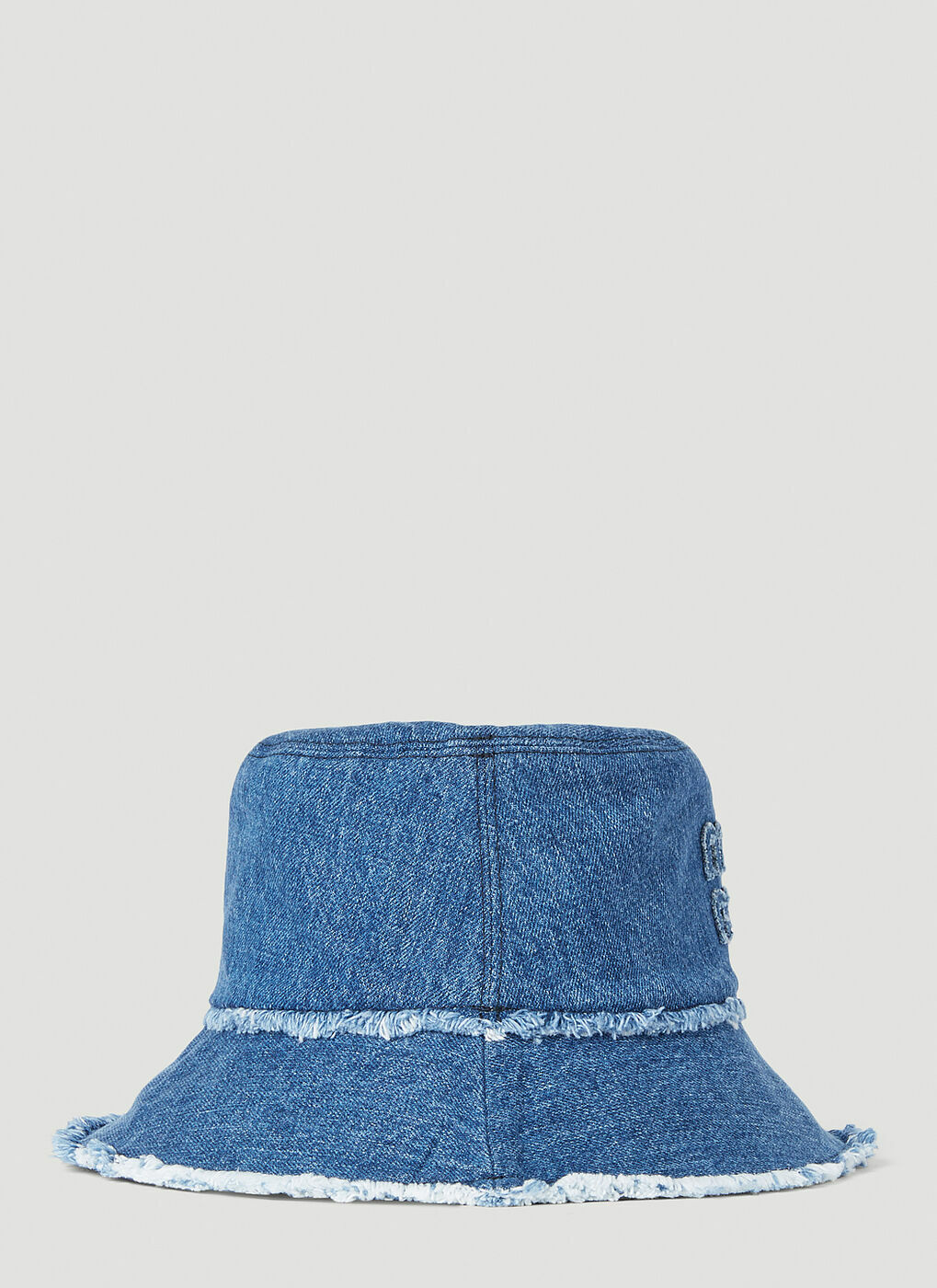 Miu Miu - Logo Patch Denim Bucket Hat in Blue Miu Miu