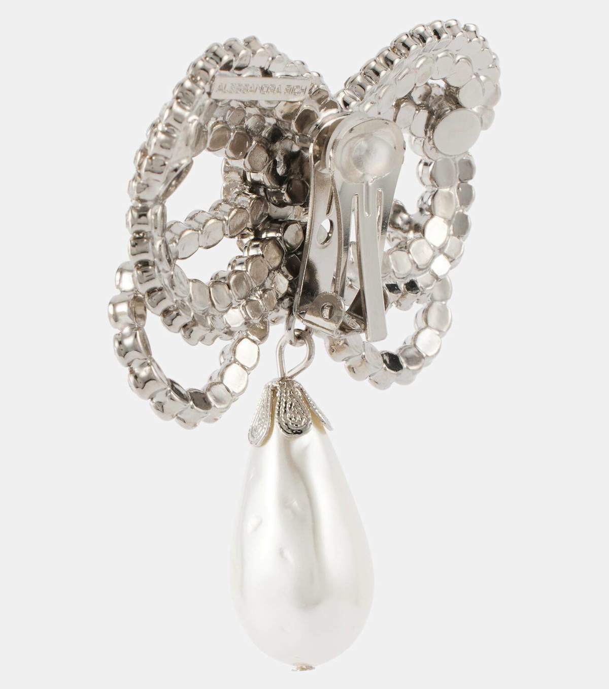 Alessandra Rich Crystal Bow embellished earrings