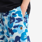 A Bathing Ape Men's Abc Camo One Point Relaxed Fit Water Shorts in Blue