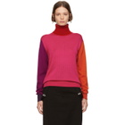 Facetasm Pink Wool Colorblocked Turtleneck