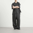 Willy Chavarria Men's Toluca Pinstripe Pant in Black/White Stripe