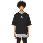 mastermind WORLD Black and White Boxy Layered T-Shirt