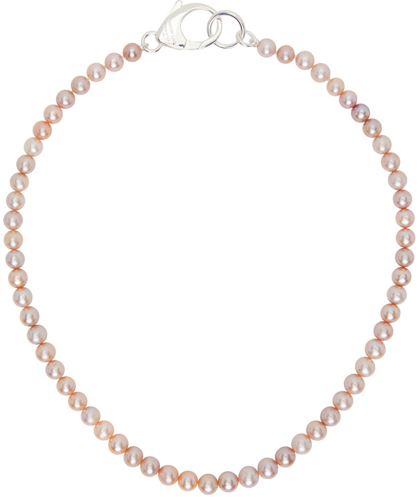 Hatton Labs Pink Pearl Chain Necklace