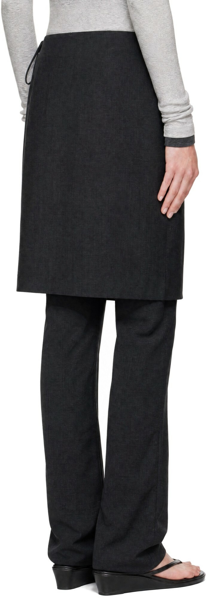 St. Agni Gray Wool Skirt Trousers