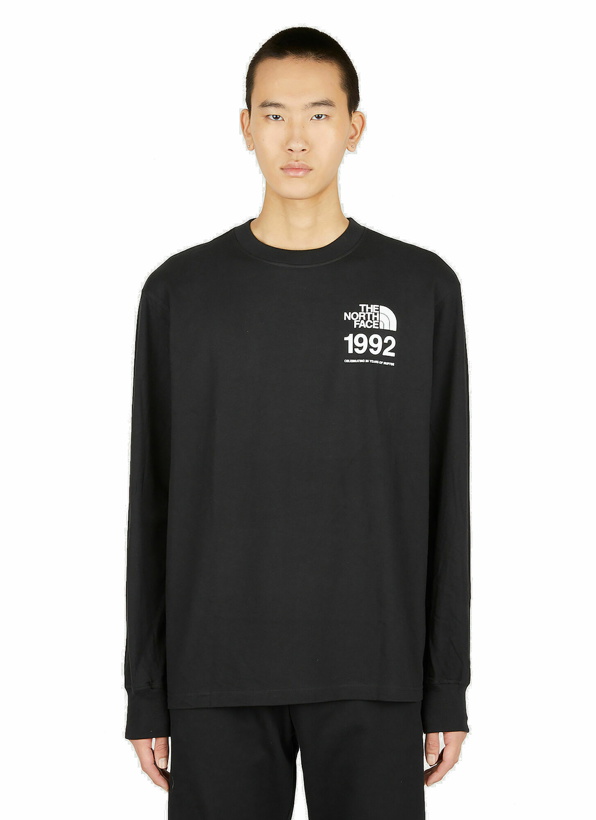 Photo: Logo Print Long Sleeve T-Shirt in Black