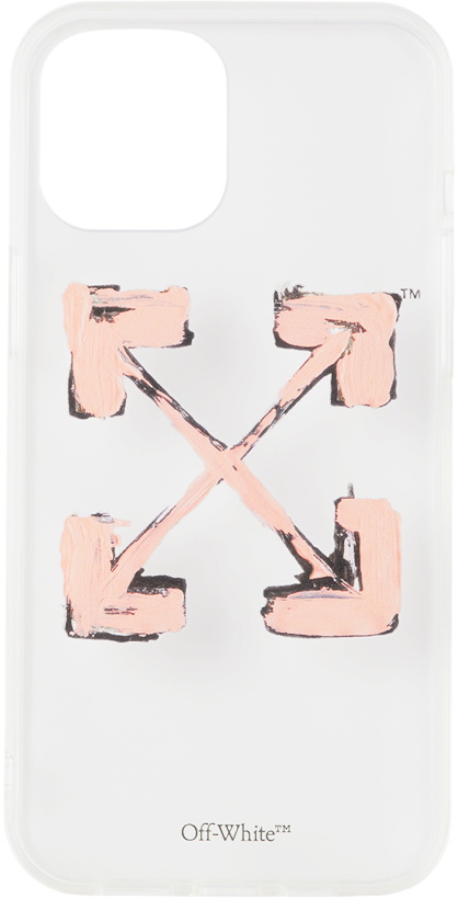 Photo: Off-White Transparent & Pink Arrows iPhone 12 Pro Max Case