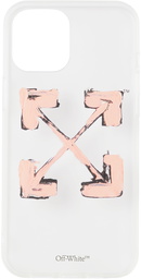 Off-White Transparent & Pink Arrows iPhone 12 Pro Max Case