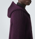 Our Legacy Level ribbed-knit wool zip-up hoodie