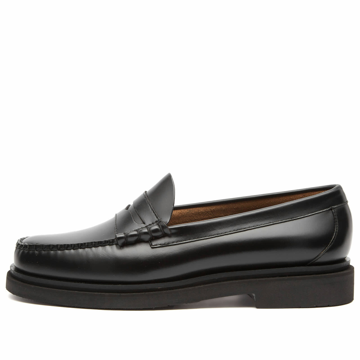 Bass Weejuns Men's Larson Step Loafer in Black Leather