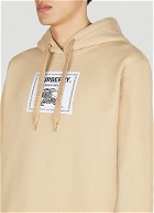 Burberry - Logo Patch Hooded Sweatshirt in Cream