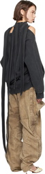 Y/Project Black Multiscarf Pinched Logo Sweatshirt