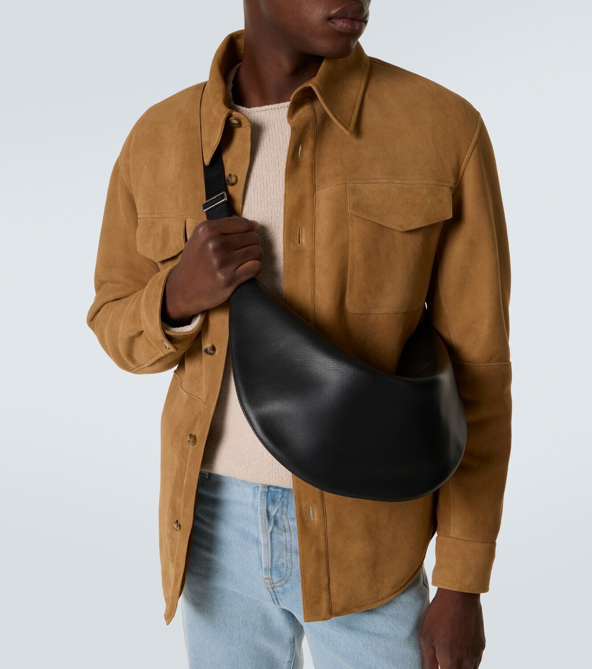 The Row Crescent leather crossbody bag