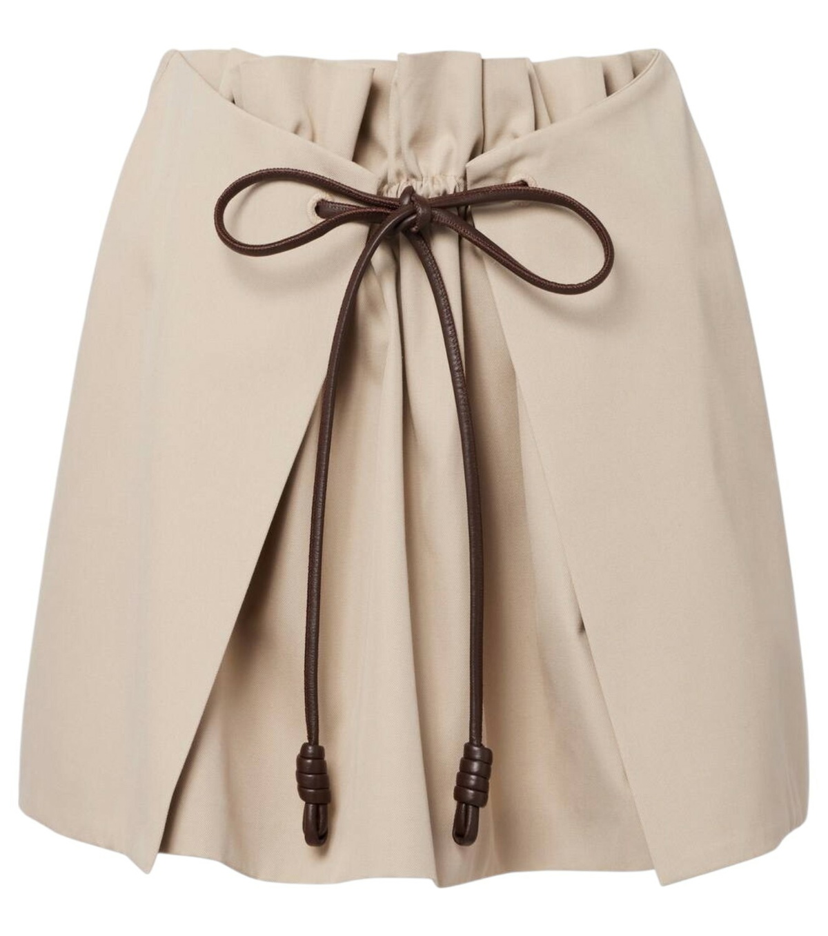 Loewe Yellow Pleated Asymmetric Skirt Loewe