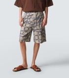 Loewe Paula's Ibiza cotton-blend terry Bermuda shorts