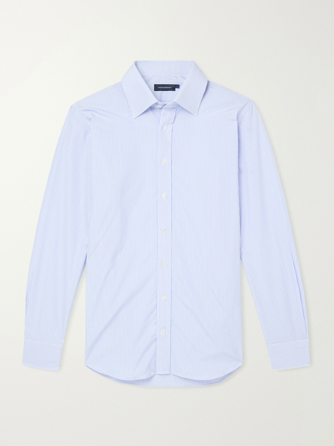 Thom Sweeney - Lecce Striped Cotton-Poplin Shirt - Blue