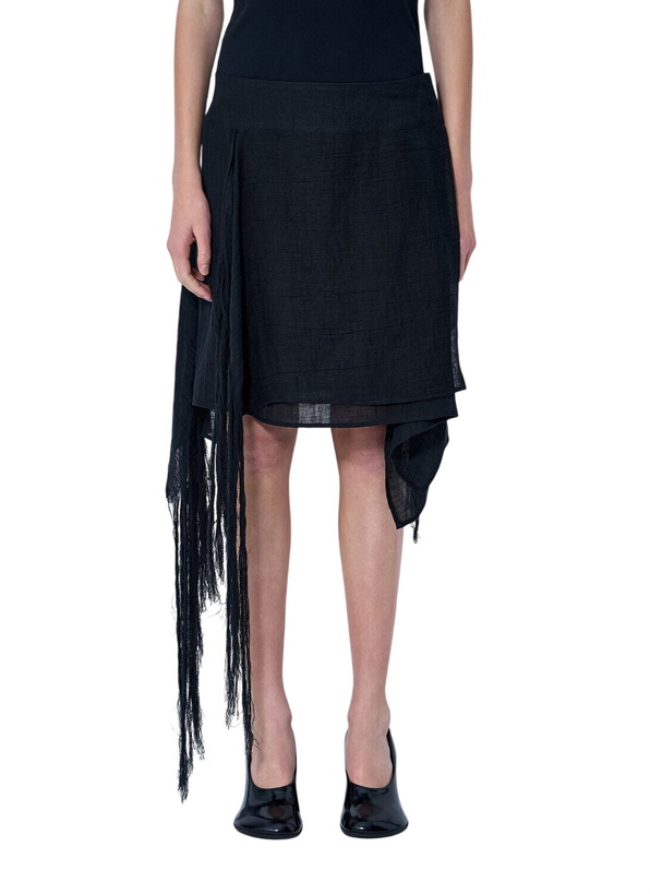 Photo: Yohji Yamamoto Asymmetric Fringe Skirt