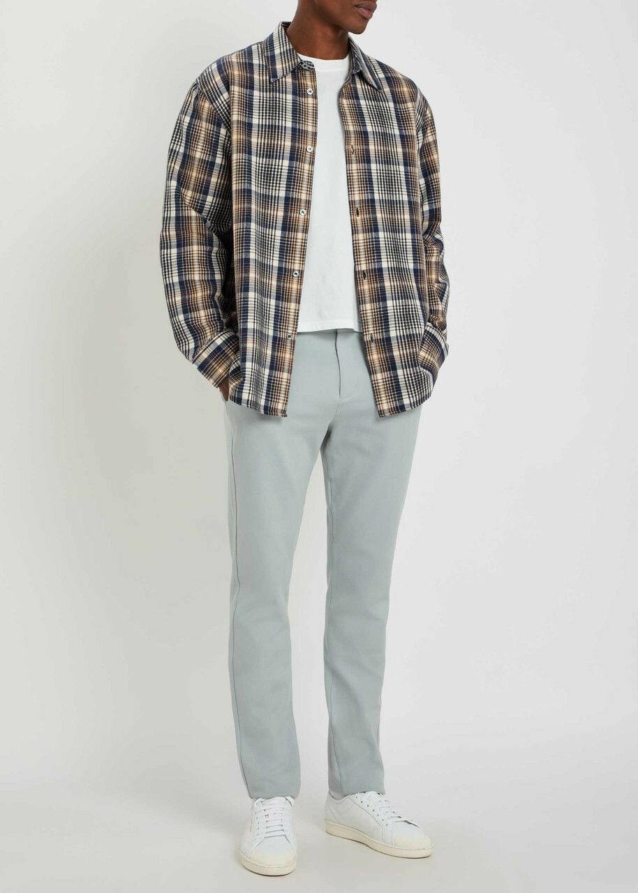 Paige Stafford Tapered-leg Jersey Trousers Light Blue