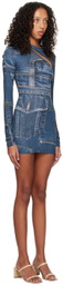 BINYA SSENSE Exclusive Blue Gabriela Mini Dress