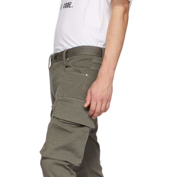 Diet Butcher Slim Skin Green Loose Fit Cargo Pants Diet Butcher