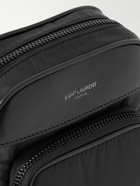 SAINT LAURENT - City Mini Logo-Print Leather-Trimmed Shell Camera Bag