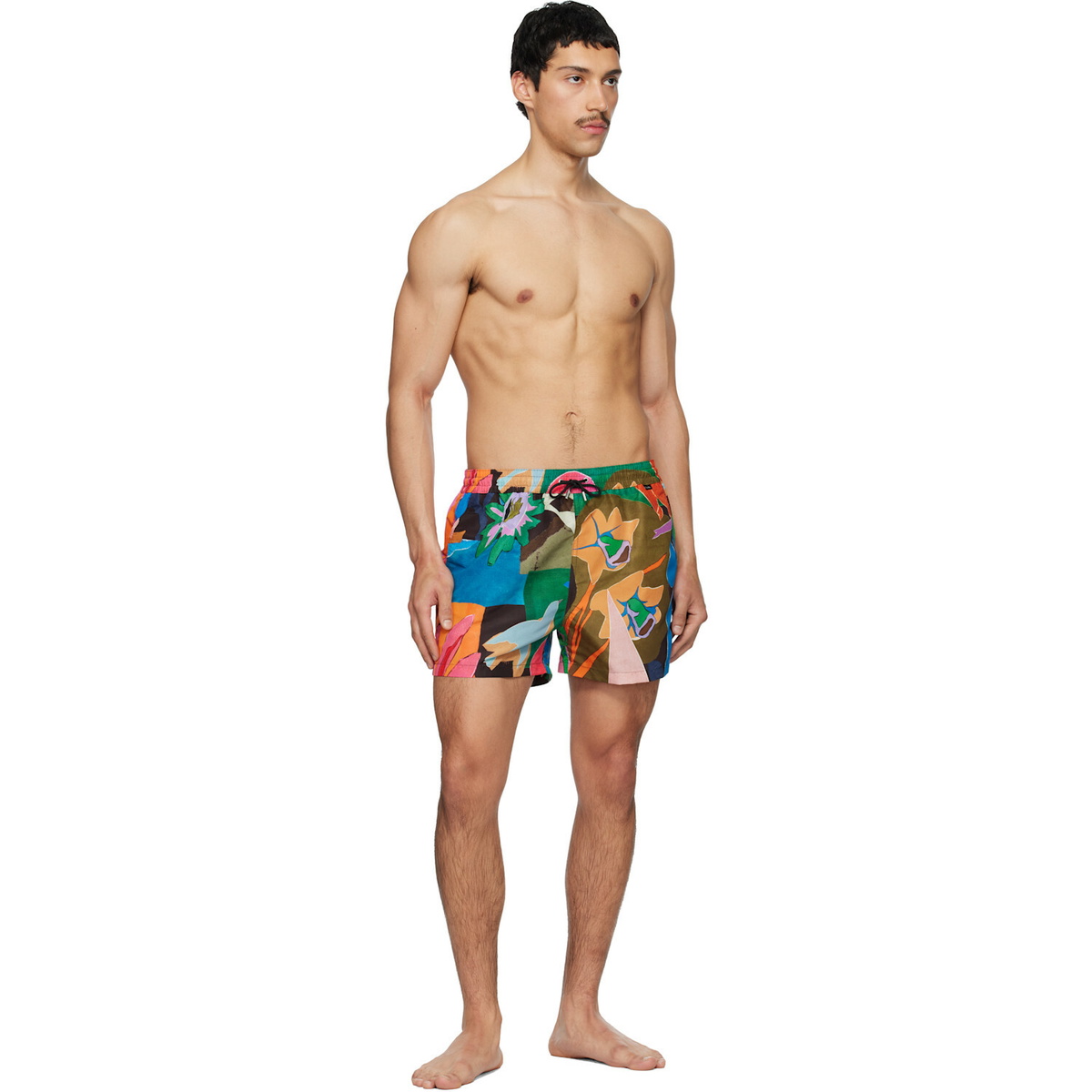 Paul Smith Multicolor 'River Collage' Print Swim Shorts