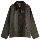 Barbour Men's OS Transport Wax Jacket in Olive