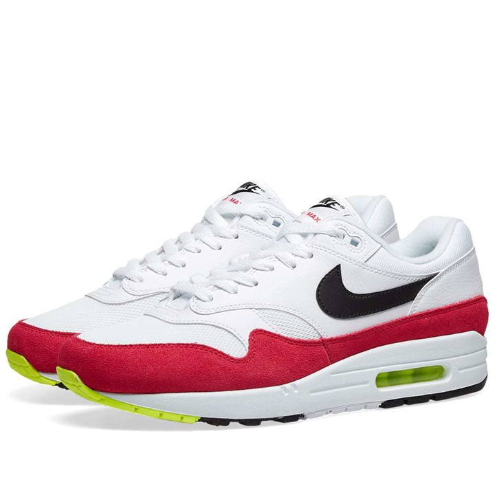 Photo: Nike Air Max 1 White, Black, Volt & Rush Pink