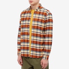 Portuguese Flannel Men's Fall Palette Check Button Down Shirt in Ecru/Brown/Navy