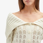 Holzweiler Women's Knitted Cardigan in Ecru