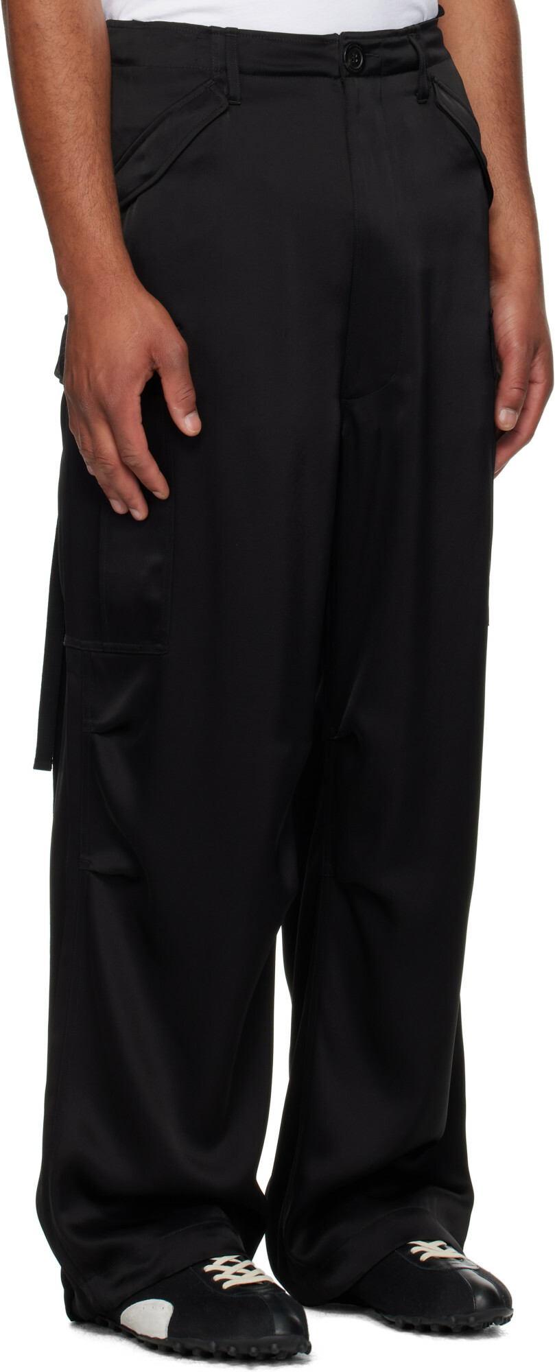 Peter Do Black Matt Cargo Pants