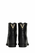 Via Roma 15 Ankle Boots Inside Wedge In Black Leather