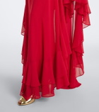 De La Vali Socorro chiffon maxi dress
