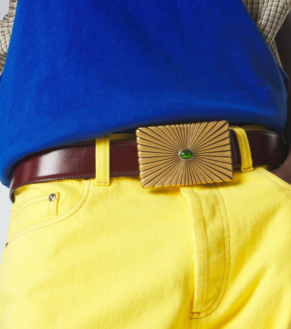 Versace Embellished leather belt