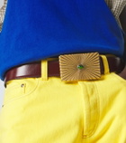 Versace Embellished leather belt