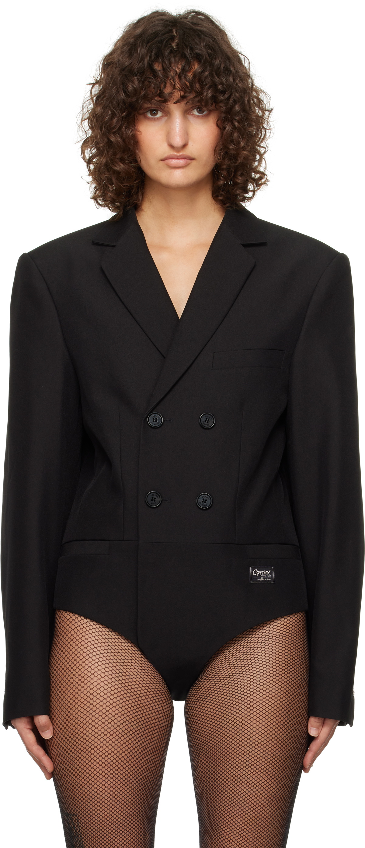 Coperni Black Tailored Bodysuit