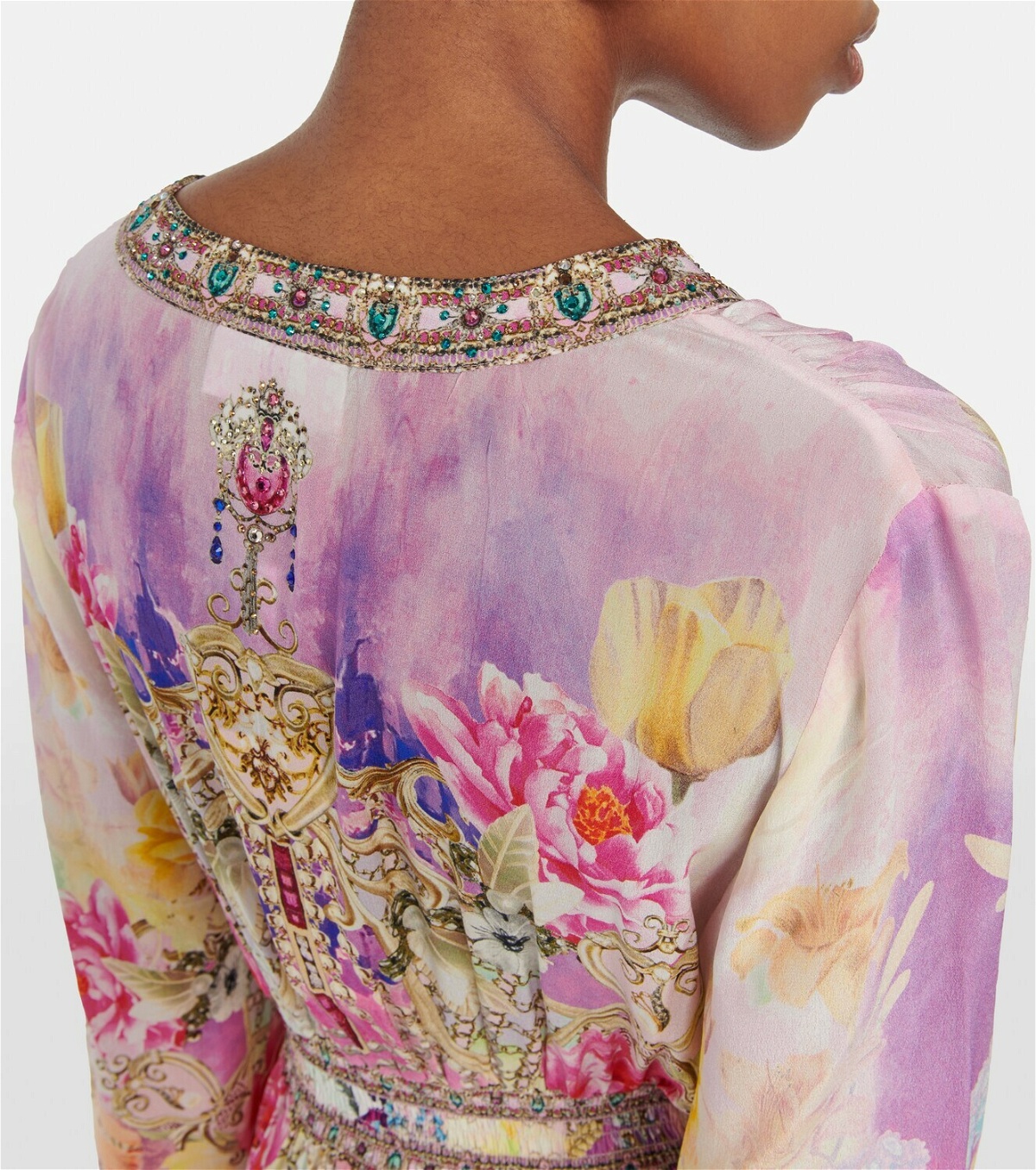 Camilla Embellished silk maxi dress