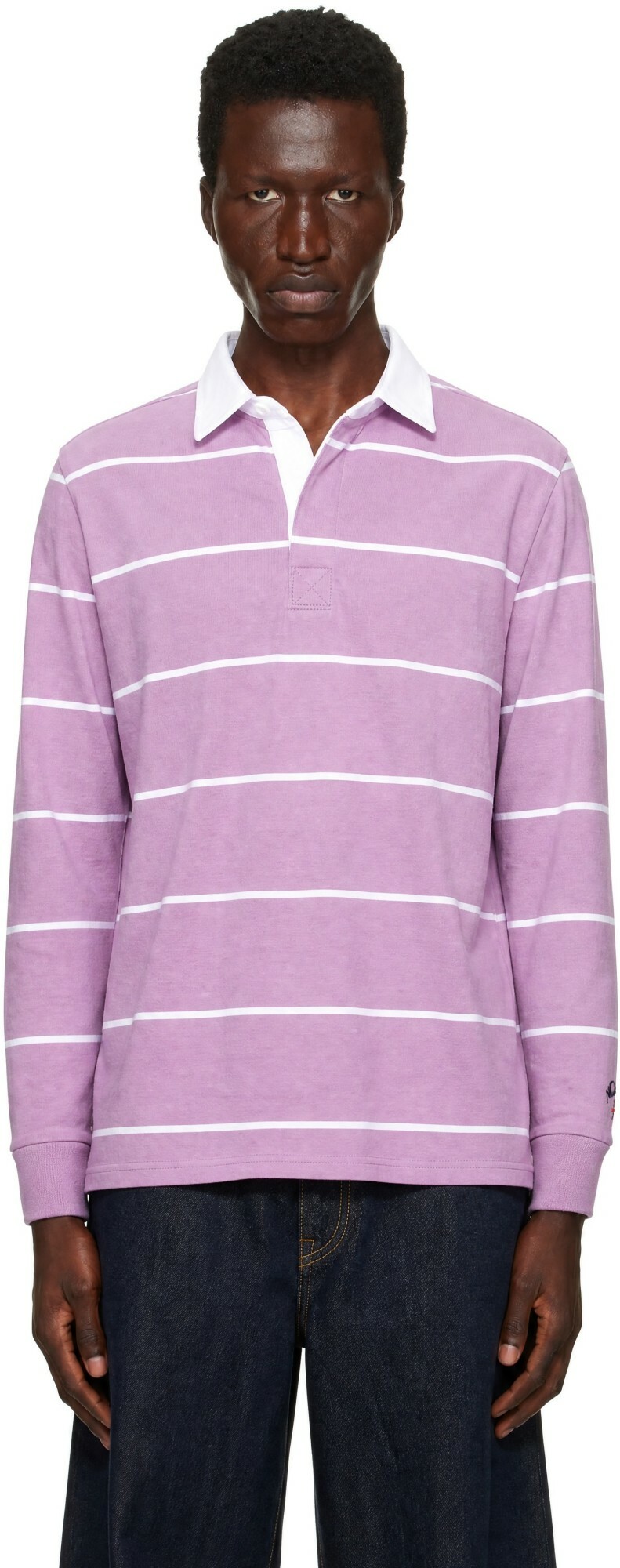 Noah Purple Classic Rugby Polo