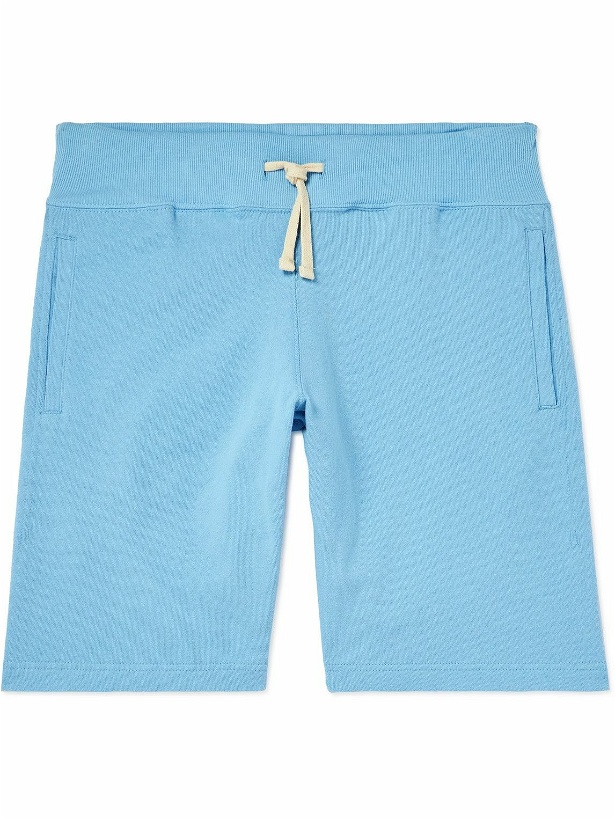 Photo: Beams Plus - Straight-Leg Cotton-Jersey Drawstring Shorts - Blue
